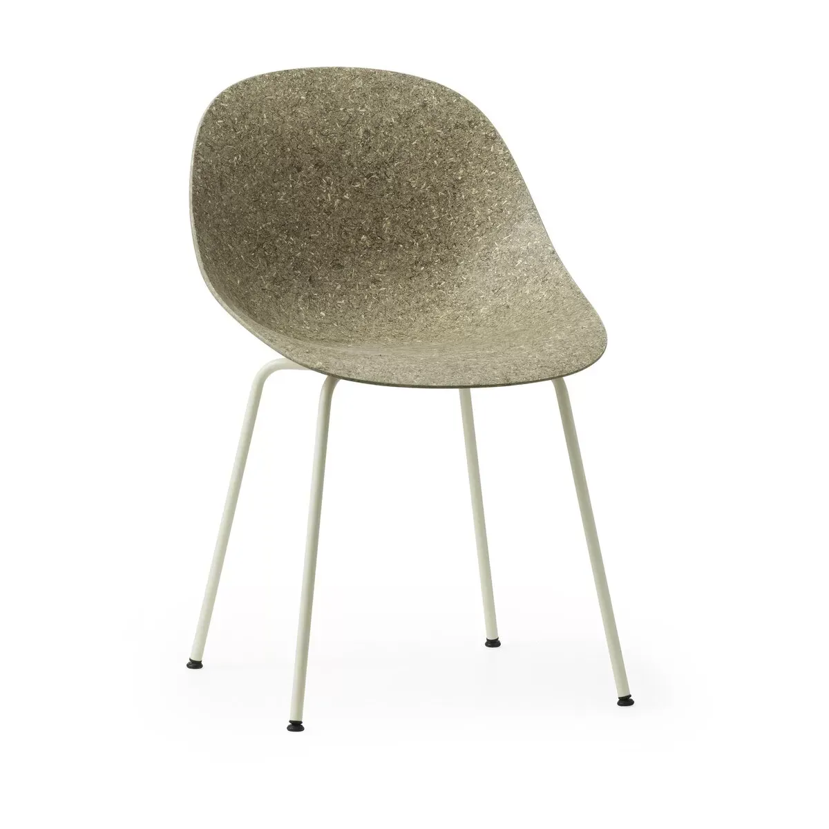 Chaise recyclable en algue et acier crème Mat - Normann Copenhagen