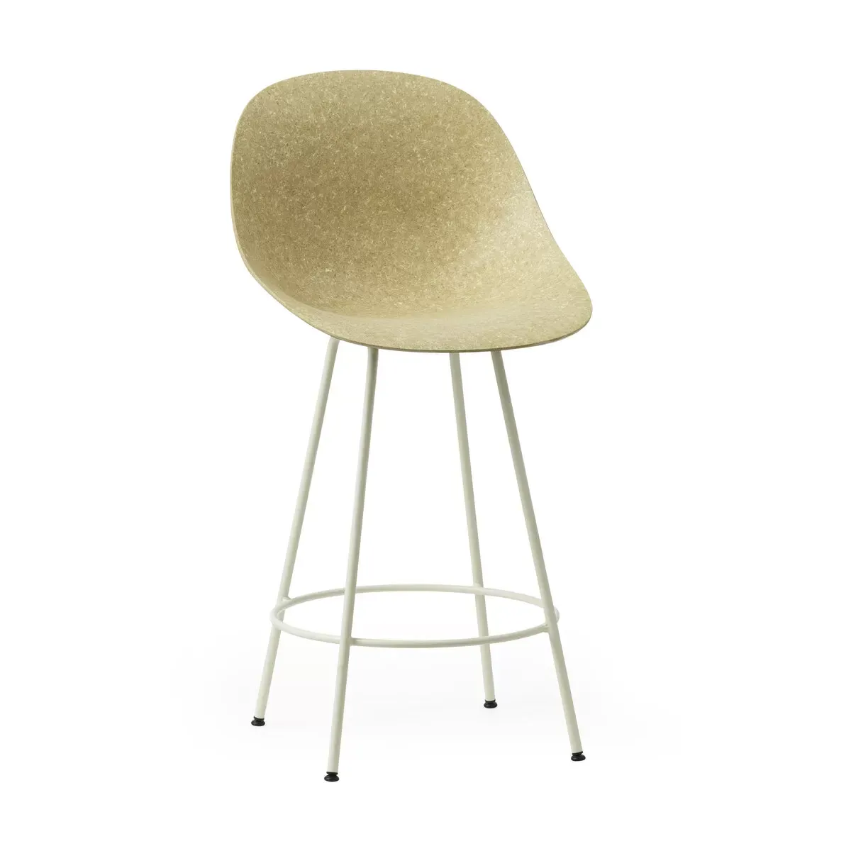 Chaise de bar recyclable en chanvre en acier crème 65cm Mat - Normann Copenhagen