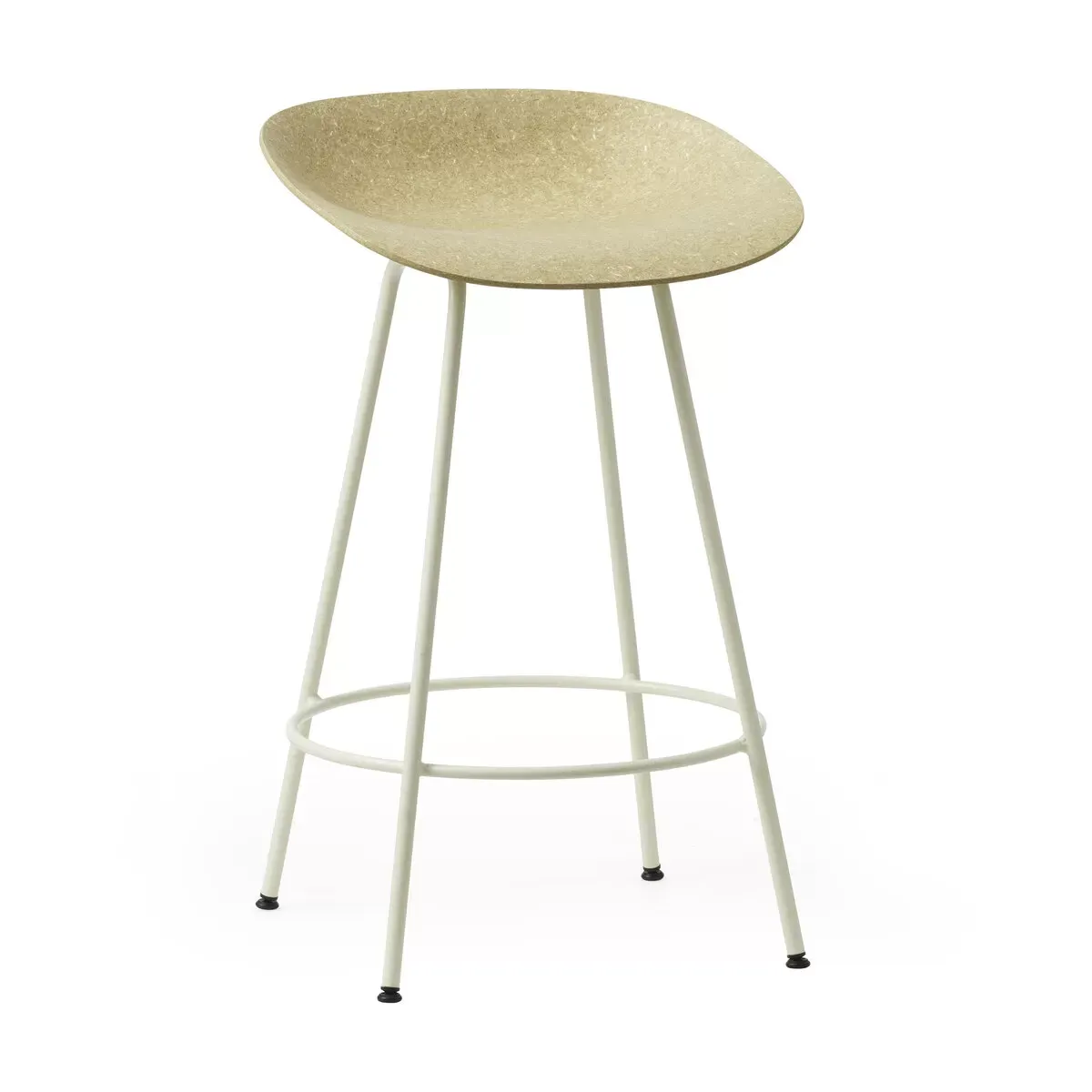Tabouret de bar recyclable en chanvre et acier crème 65cm Mat - Normann Copenhagen