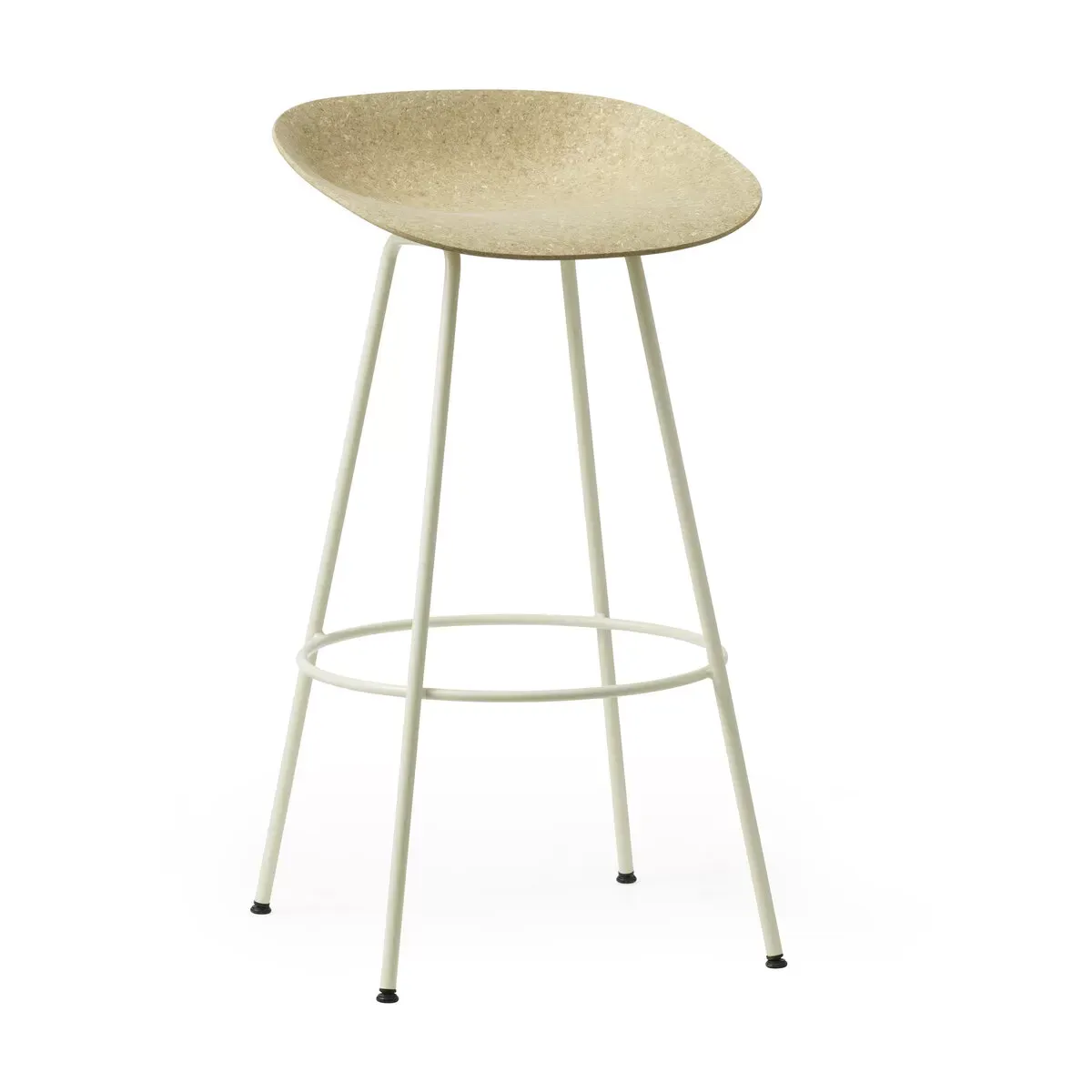 Tabouret de bar recyclable en chanvre et acier crème 75cm Mat - Normann Copenhagen