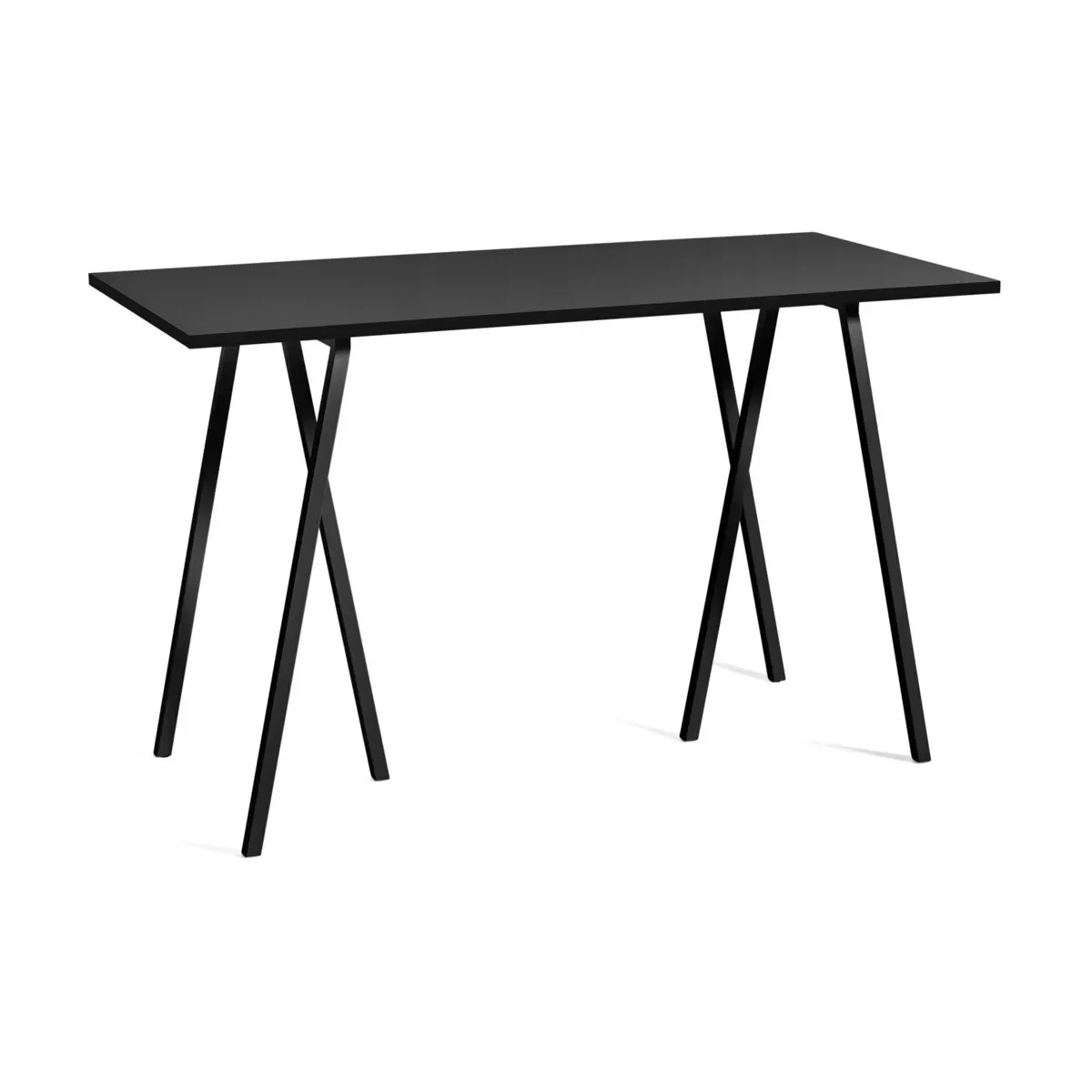 Table haute en acier noire L160 cm Loop Stand High - HAY