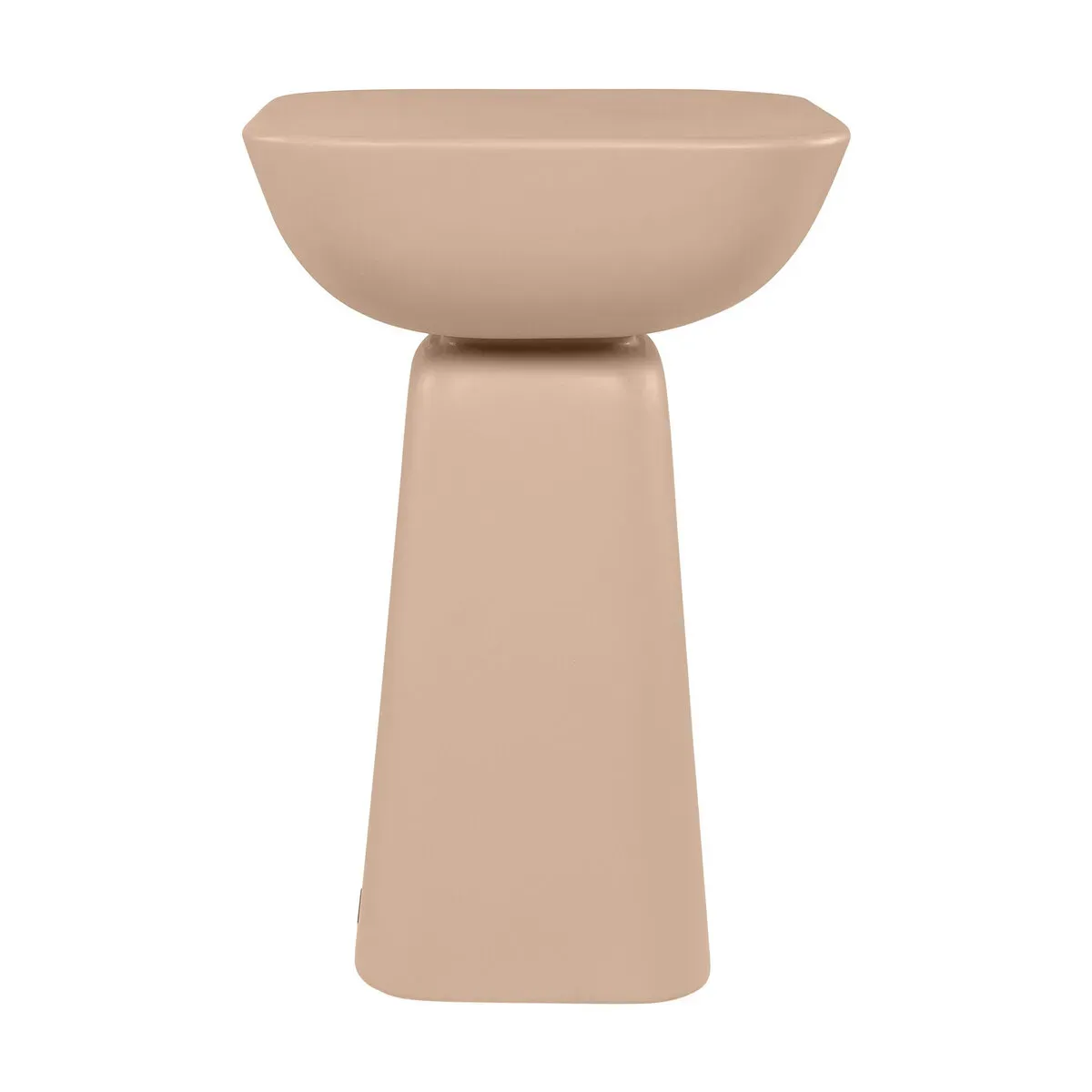 Table d'appoint en béton armé de fibres de verre terre fanée 40x60cm Balance - Versmi