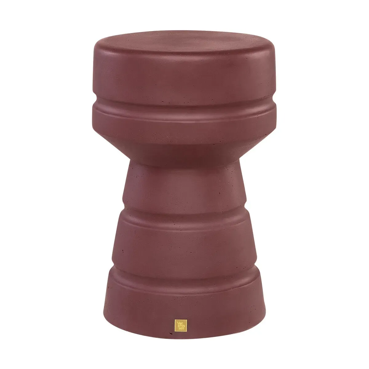 Table d'appoint en béton armé de fibres de verre bordeaux 30,5x48cm Pawn - Versmissen