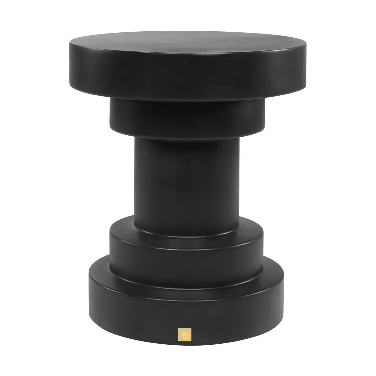 Tabouret en béton armé de fibres de verre noir 38x45cm Spindle 1 - Versmissen