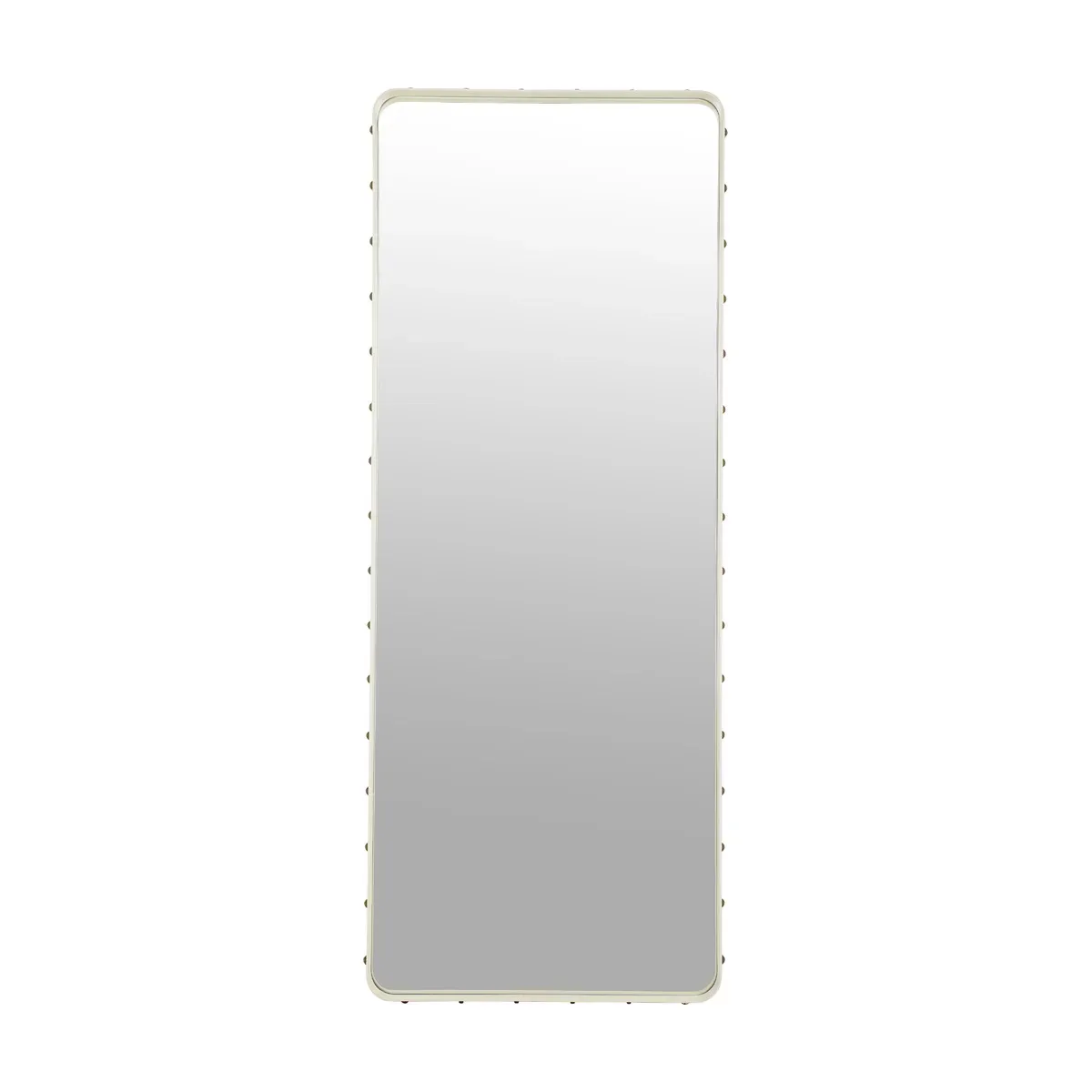 Miroir mural rectangulaire en cuir crème 70x180cm Adnet - Gubi
