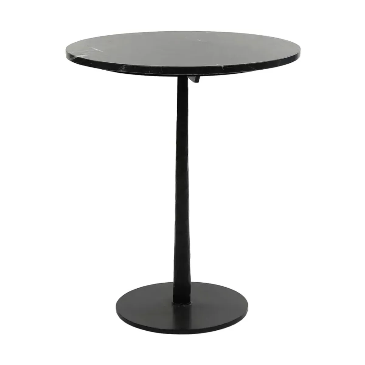 Table bistro ronde en marbre et métal noir 50cm Bistro - Pomax