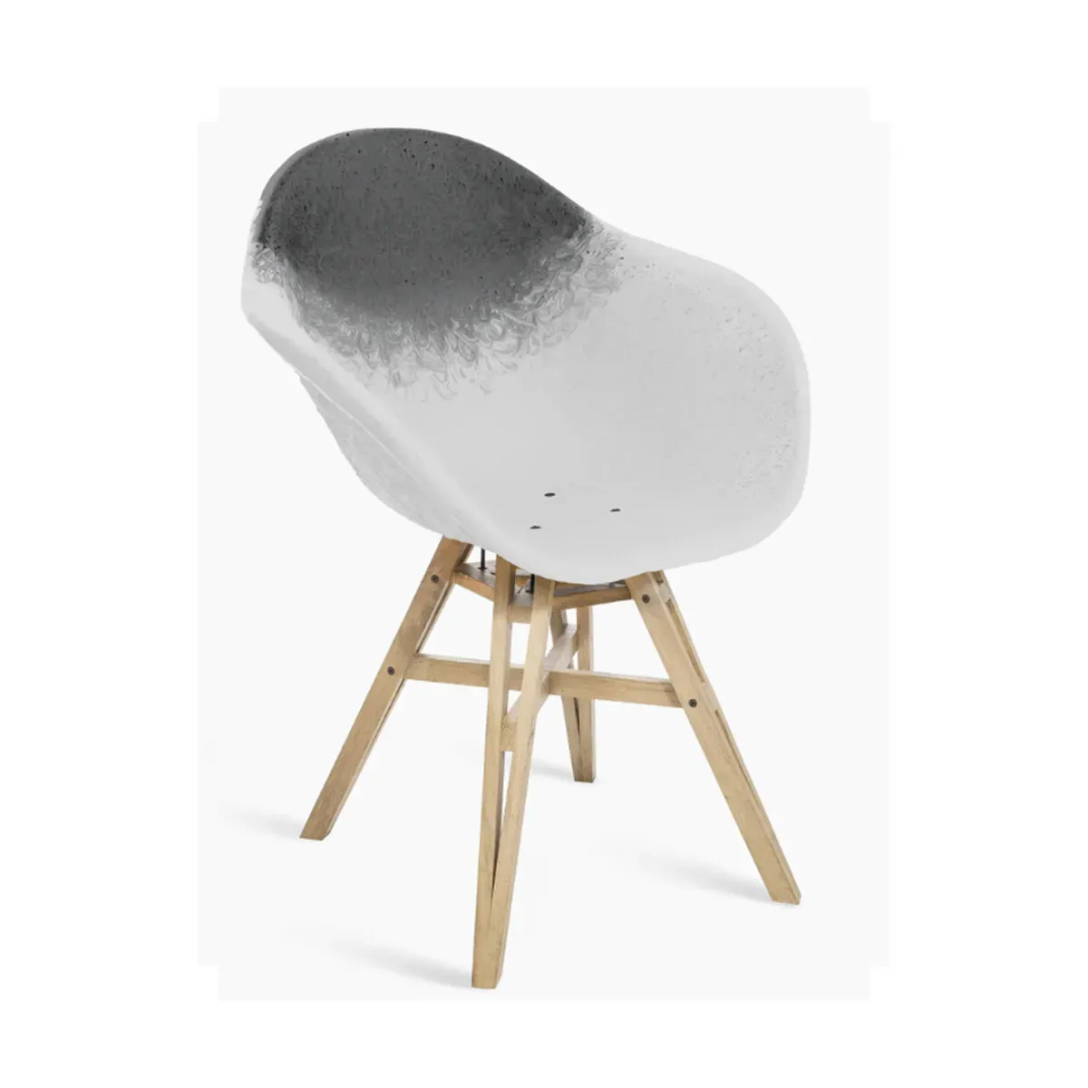 Chaise avec accoudoirs anthracite blanc cassé Gravêne 6.7 - Maximum