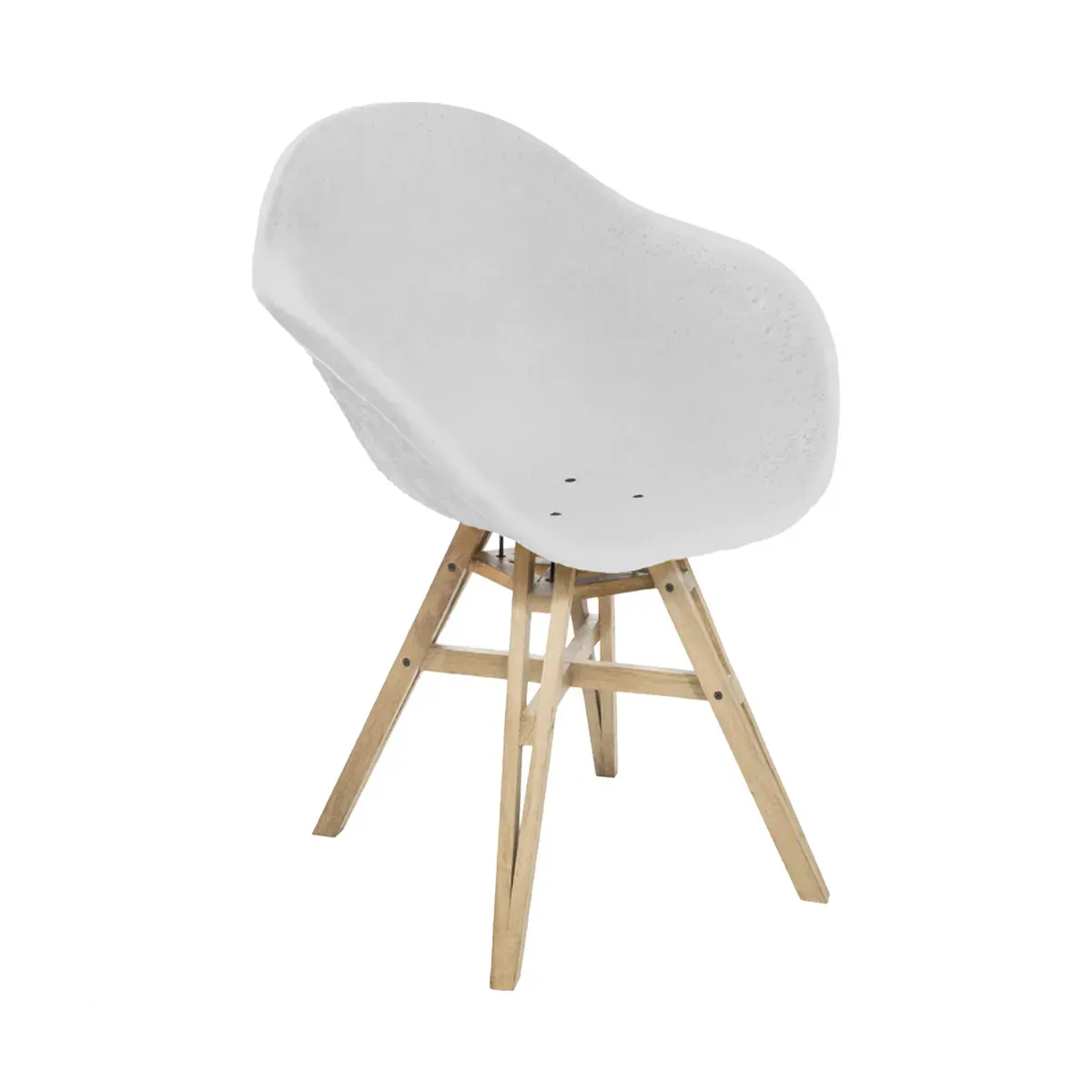 Chaise avec accoudoirs blanc cassé 6.7 - Maximum