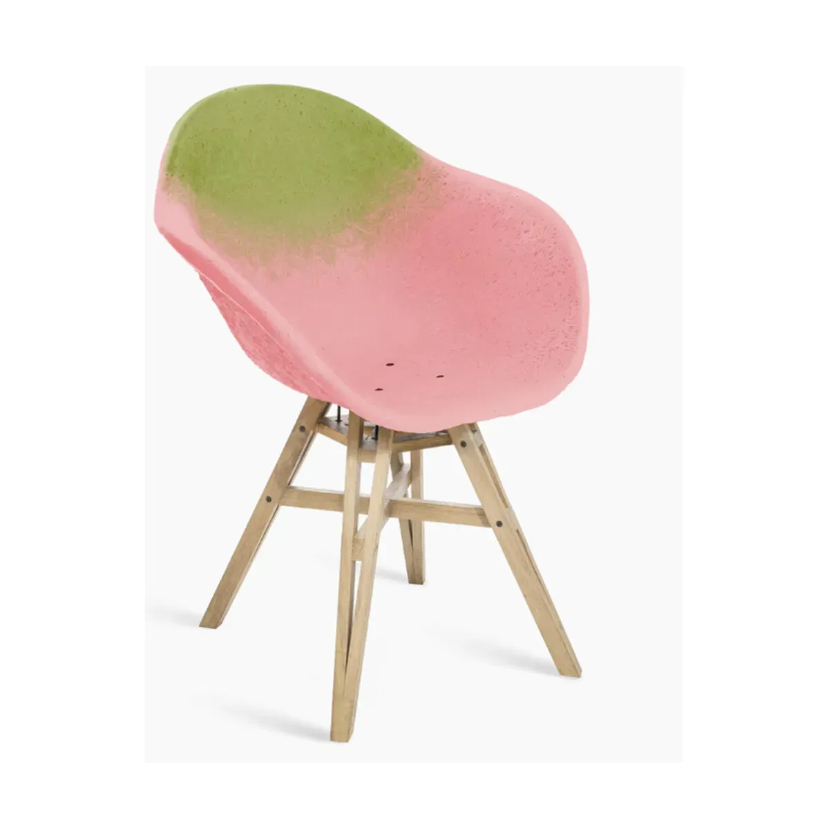 Chaise avec accoudoirs pistache et rose Gravêne 6.7 - Maximum