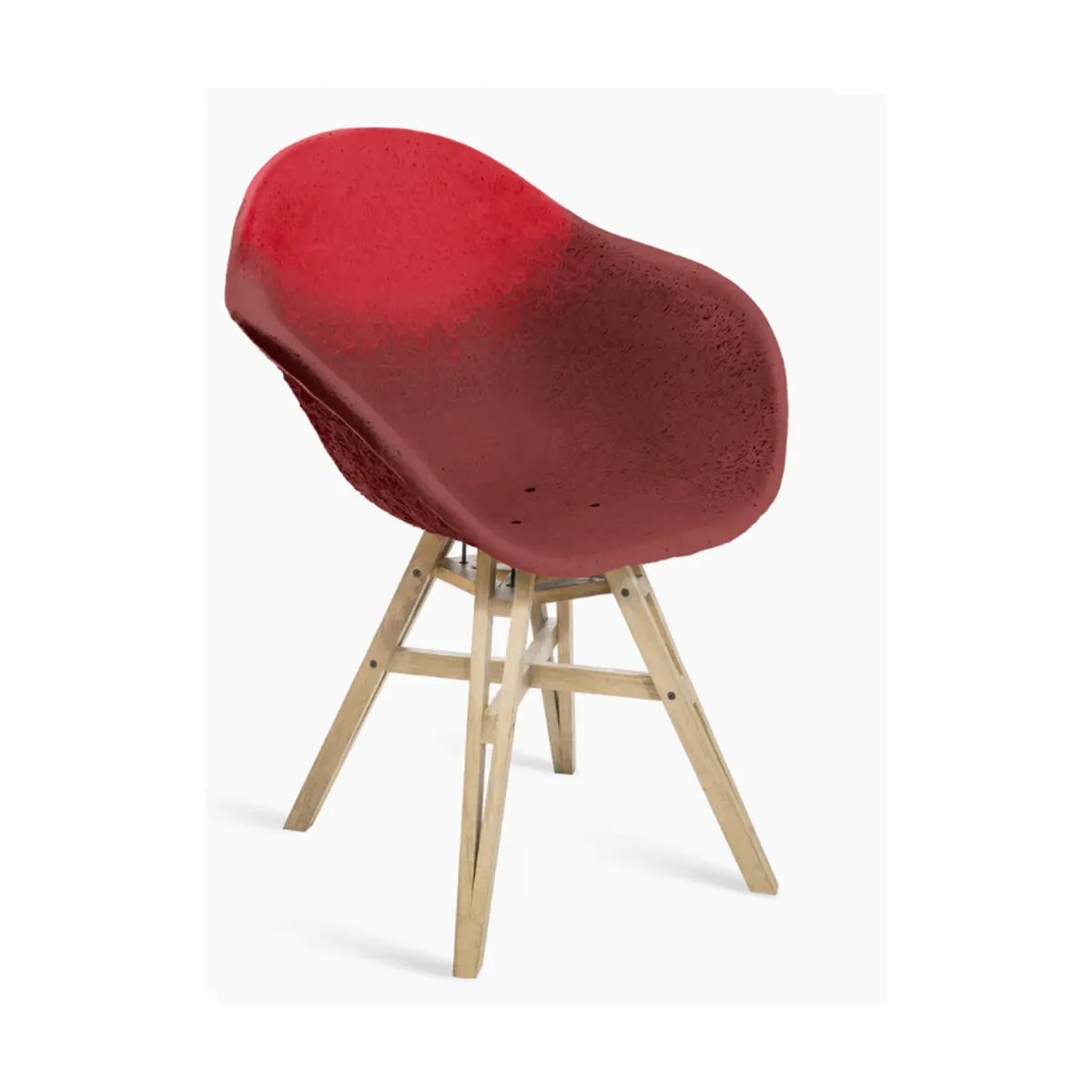 Chaise avec accoudoirs rouge et bordeaux Gravêne 6.7 - Maximum