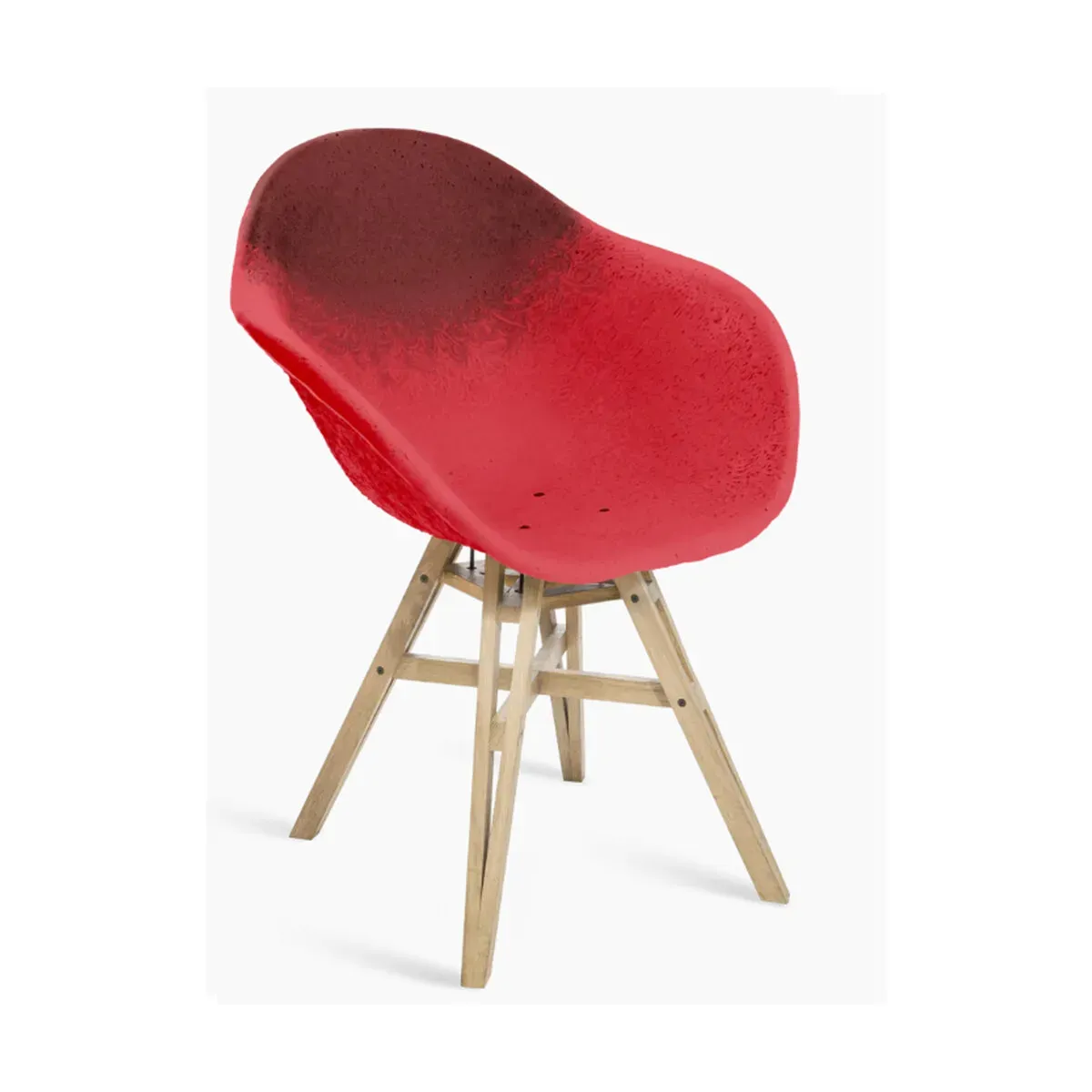 Chaise avec accoudoirs bordeaux et rouge Gravêne 6.7 - Maximum