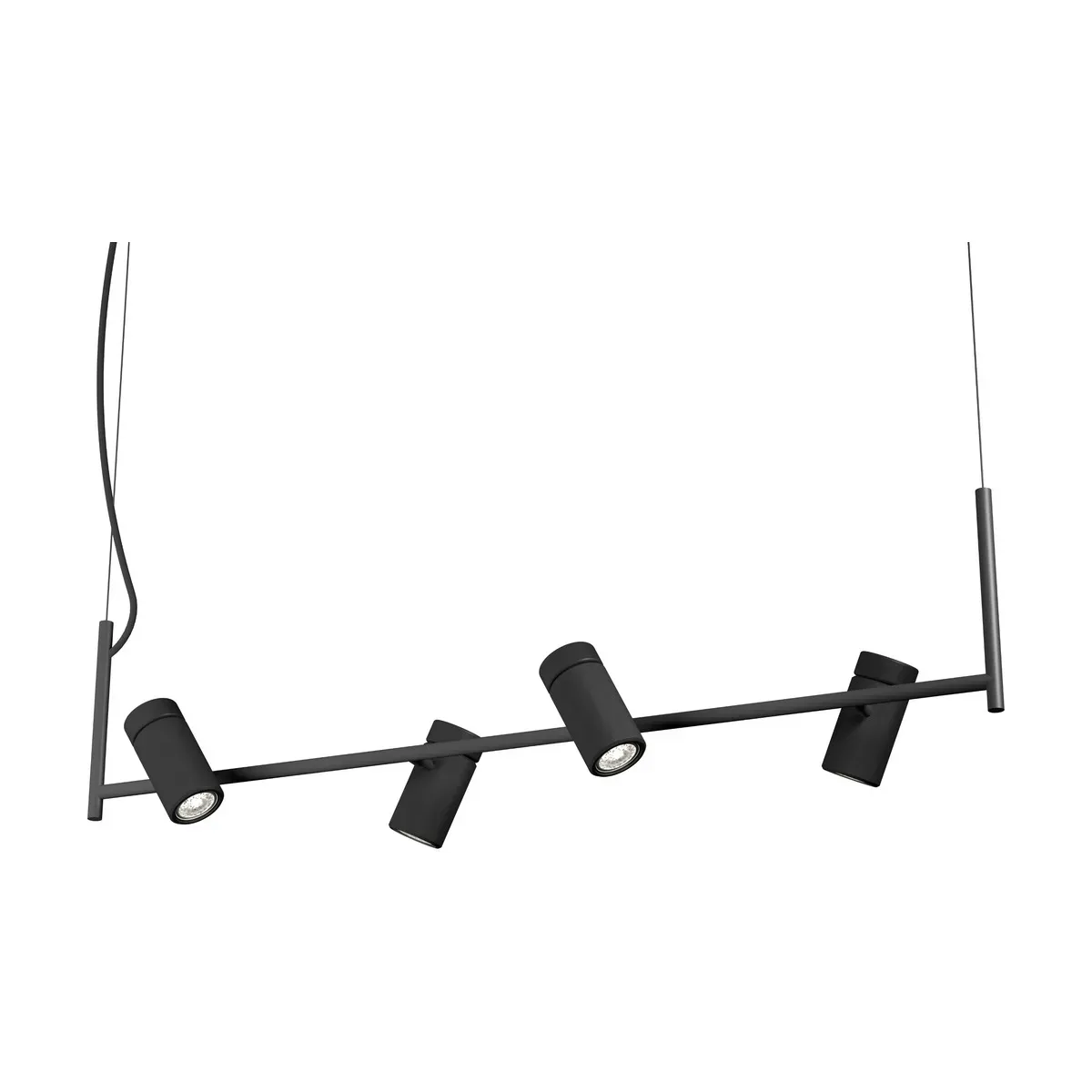 Suspension 4 lampes noir 101,6cm Linjär - Herstal
