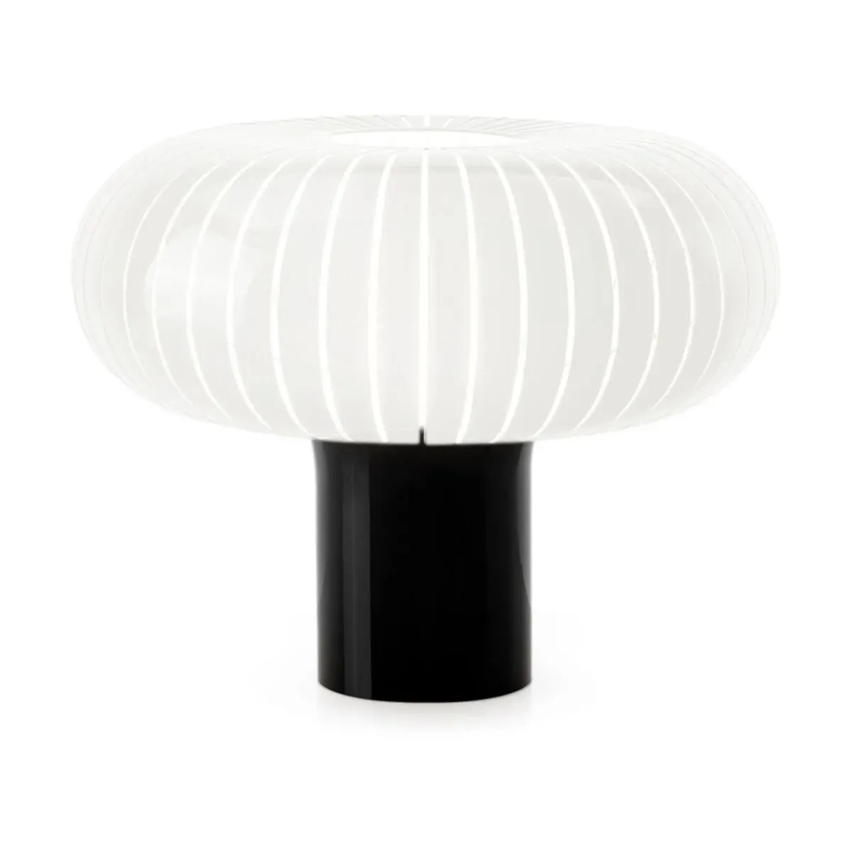 Lampe à poser blanche pied noir Teresa - Kartell