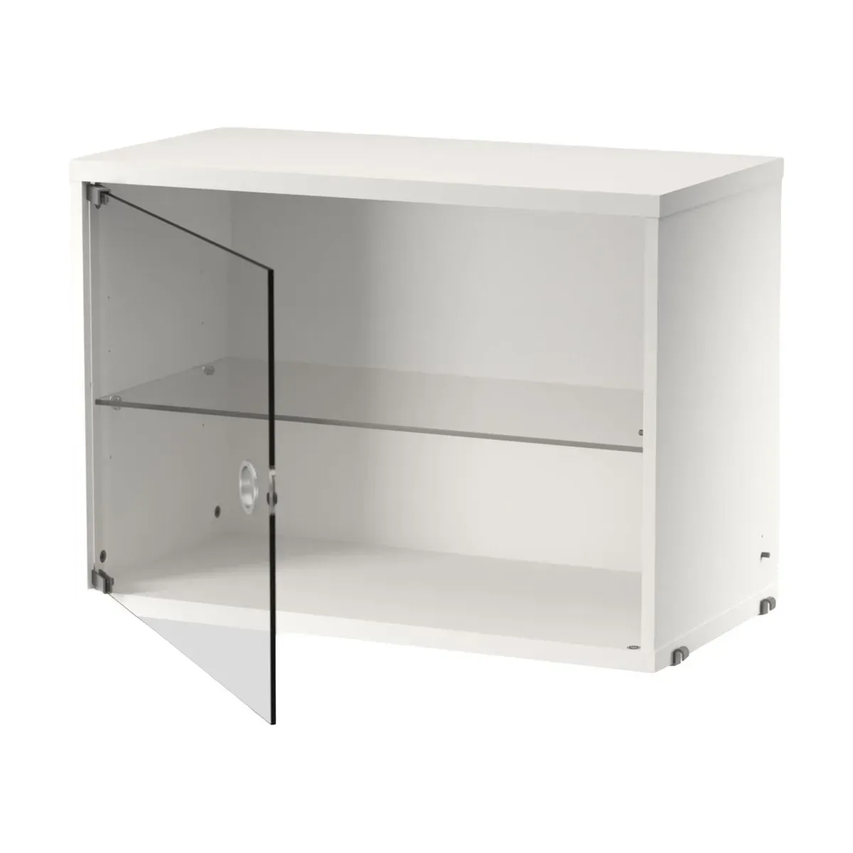 Caisson en bois mdf blanc et porte vitrée 58x42x30cm String System - String furniture