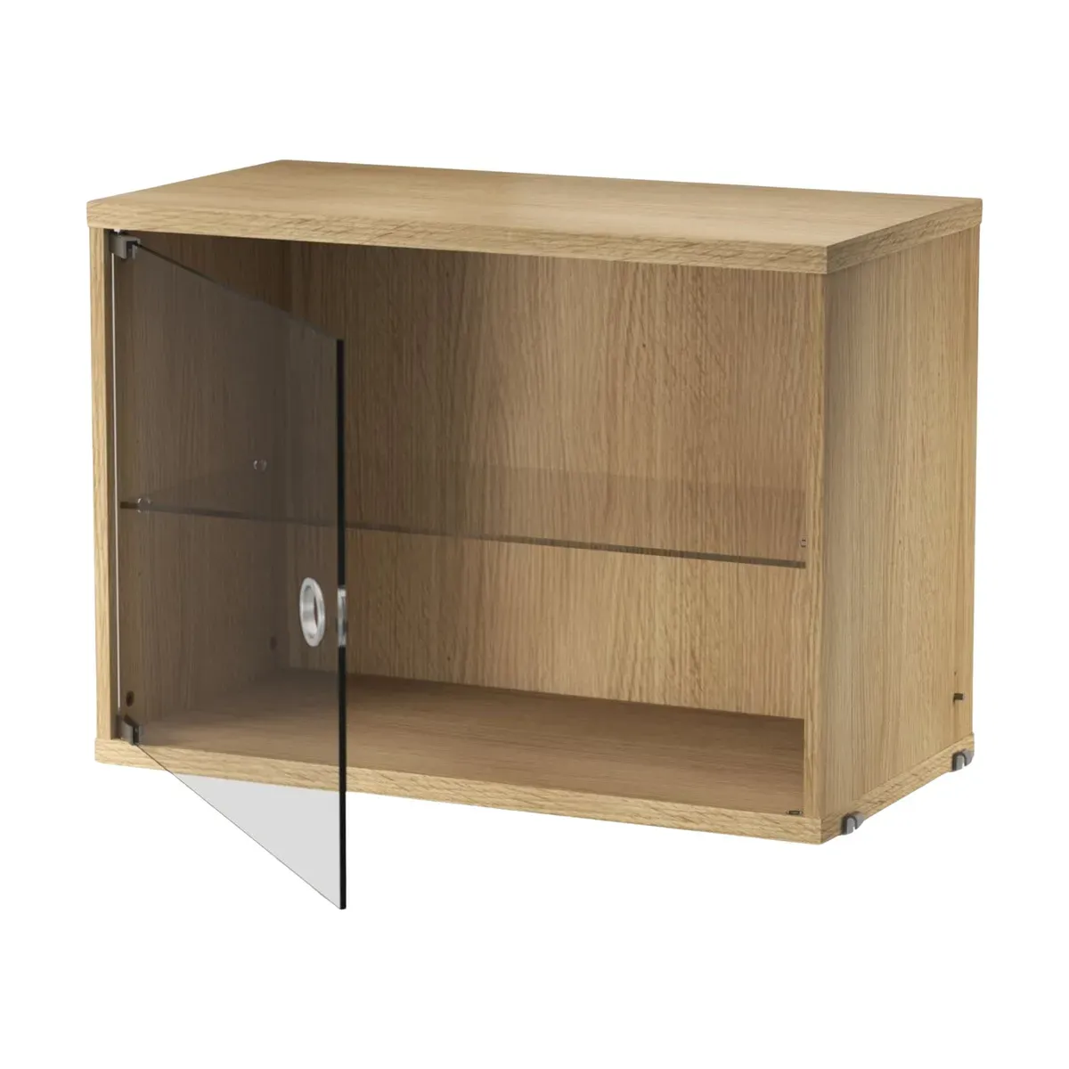 Caisson en chêne et porte vitrée 58x42x30cm String System - String furniture