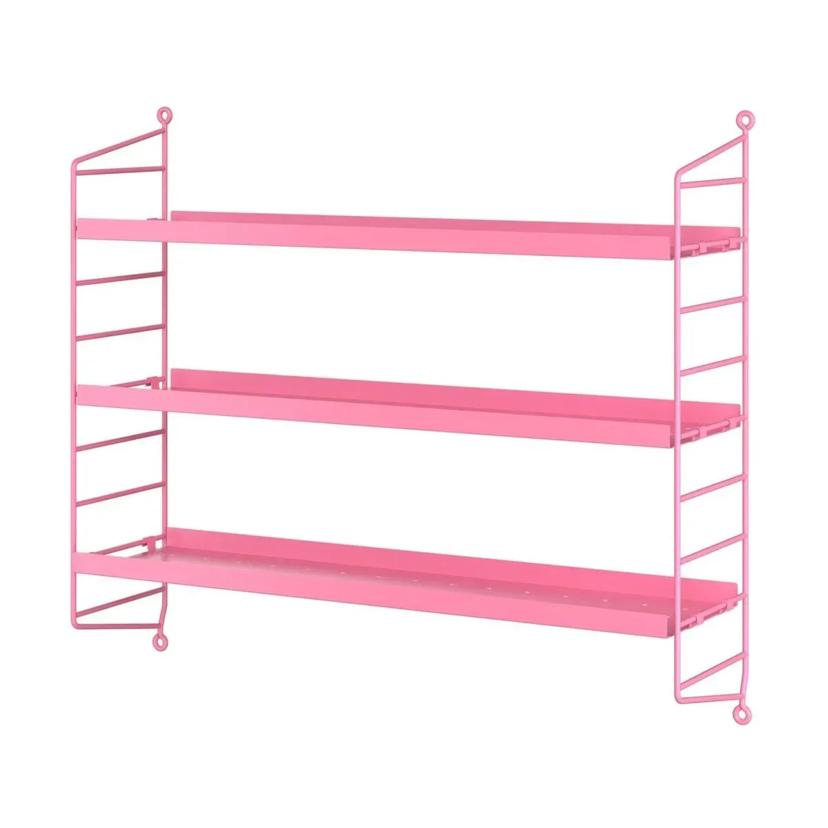 Etagères en métal fuchsia 60x50x15cm String Pocket - String furniture