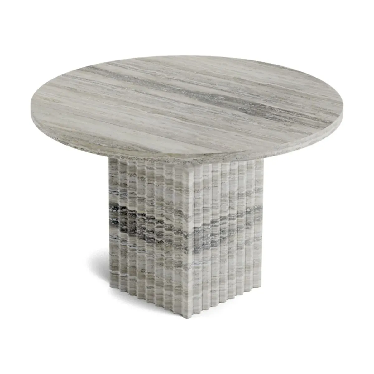 Table basse ronde en travertin silver Soho - Norr11