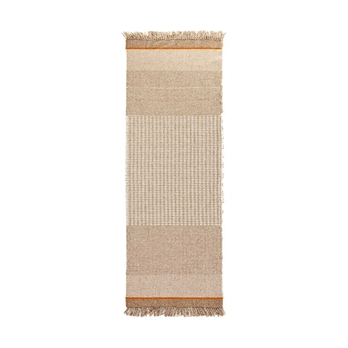Tapis d'extérieur rectangulaire en jute blanc 80x240cm Eco 01 - Gervasoni