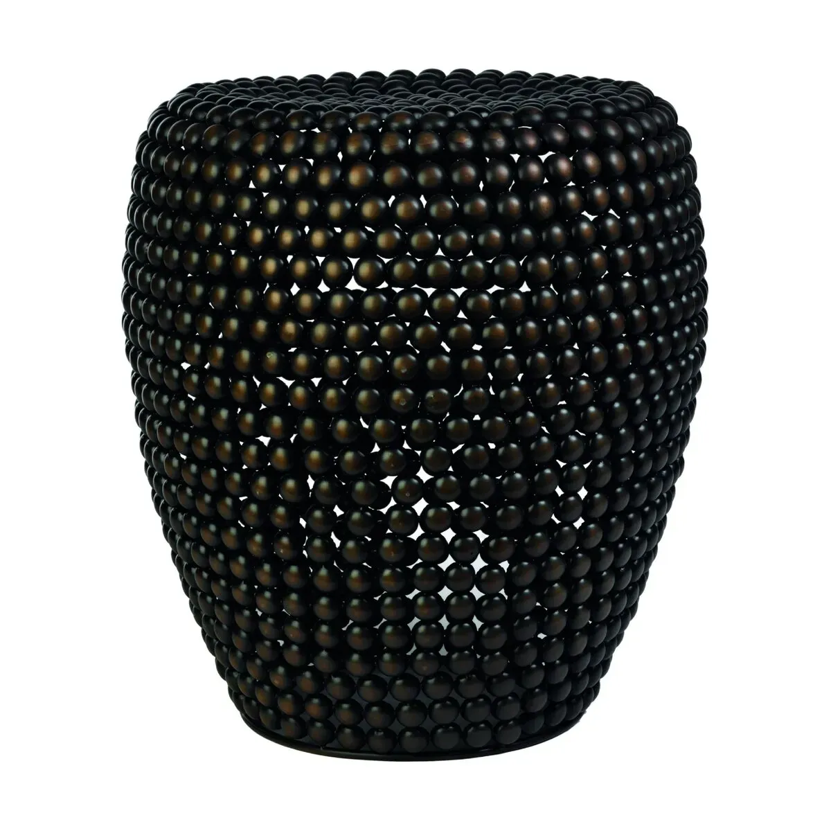 Tabouret en métal noir à pois Dot - Pols potten