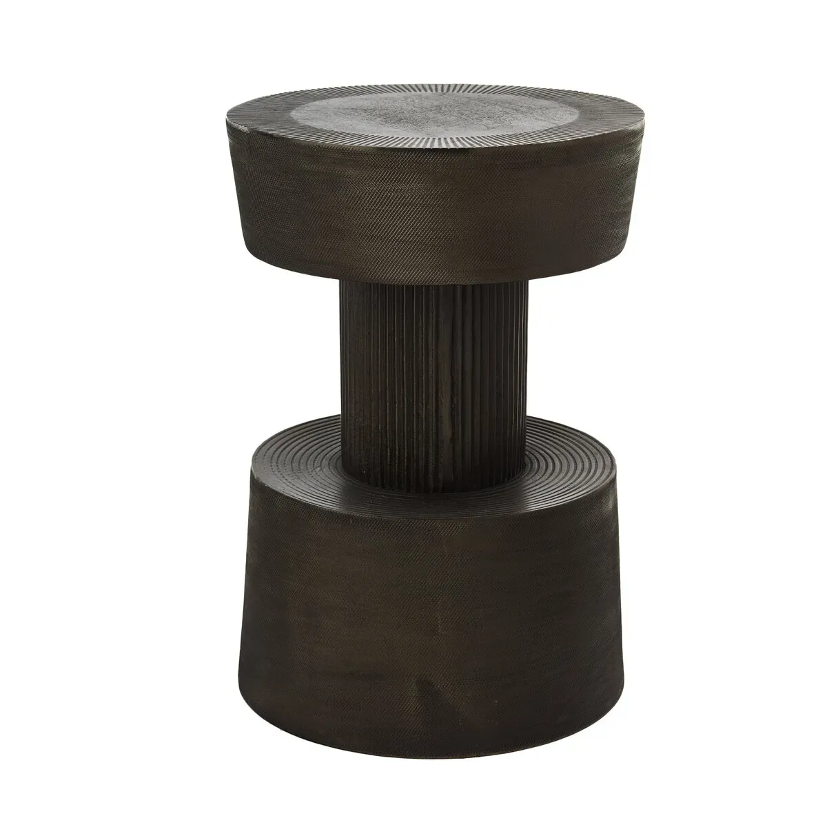 Tabouret en aluminium plaqué gris foncé Nut - Pols potten