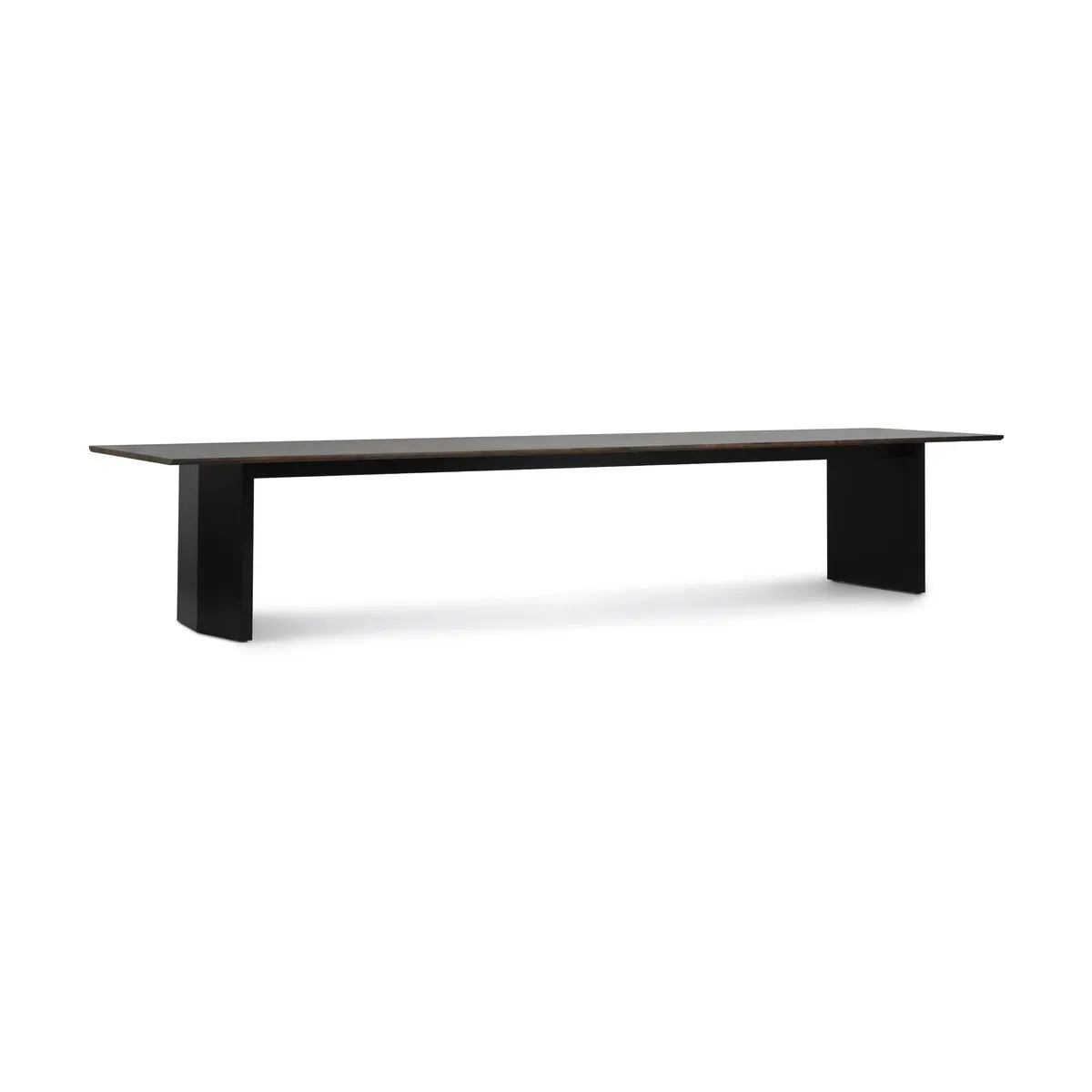 Table à manger en pin marron foncé et noir 100x420cm Panel - Normann Copenhagen