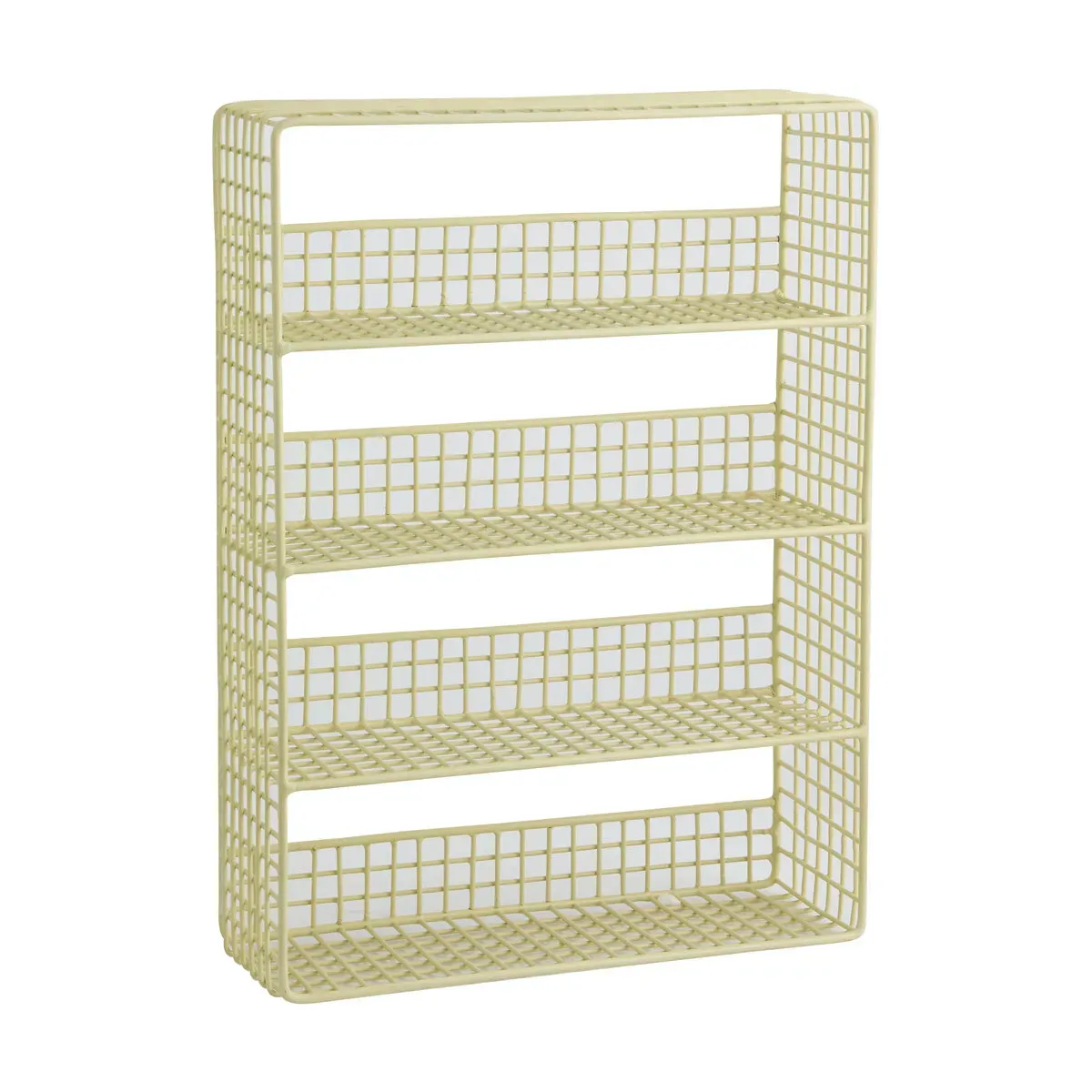 Etagère en fer jaune 55x40x14cm Kikori - Nordal