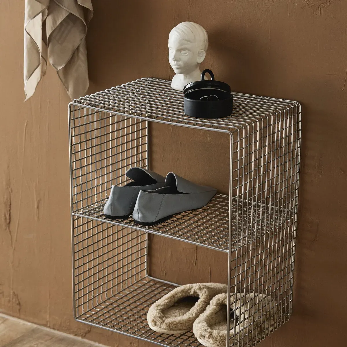 Etagère en fer chromé 50x40x30cm Tuo - Nordal