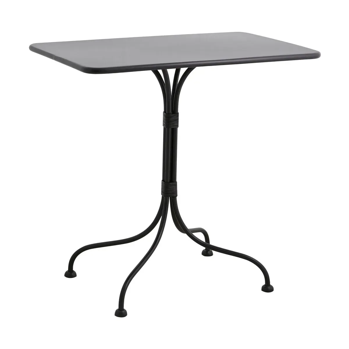 Table à manger de jardin rectangulaire en fer noir 77x52x76cm Viola - Nordal