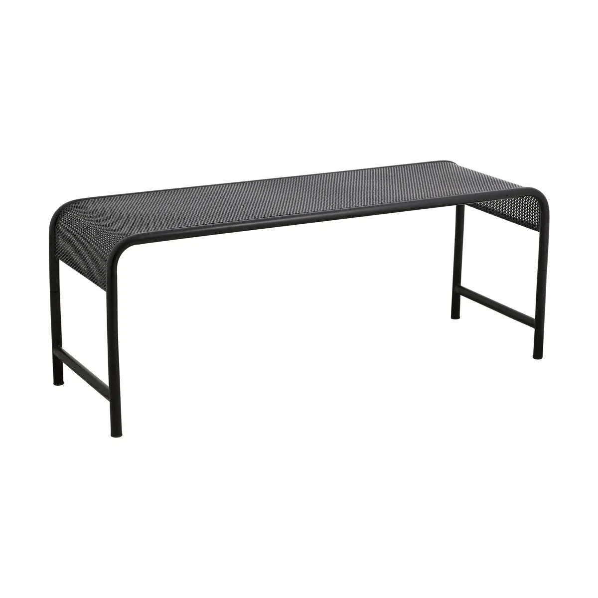Banc de jardin en fer noir 122x42x46cm Brenta - Nordal