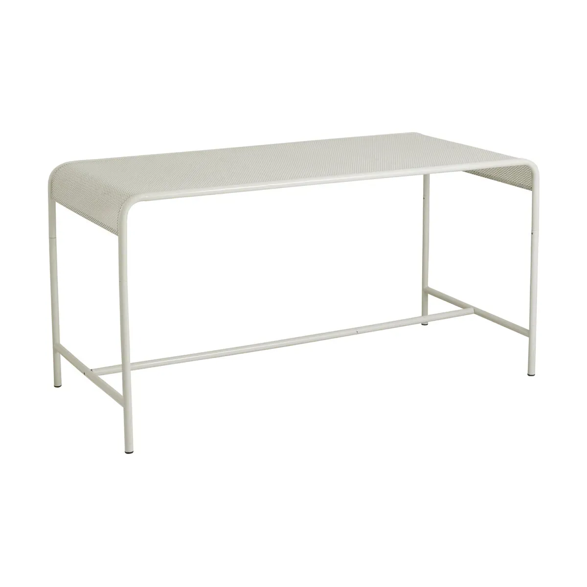 Table à manger de jardin rectangulaire en fer ivoire 152x72x75cm Brenta - Nordal