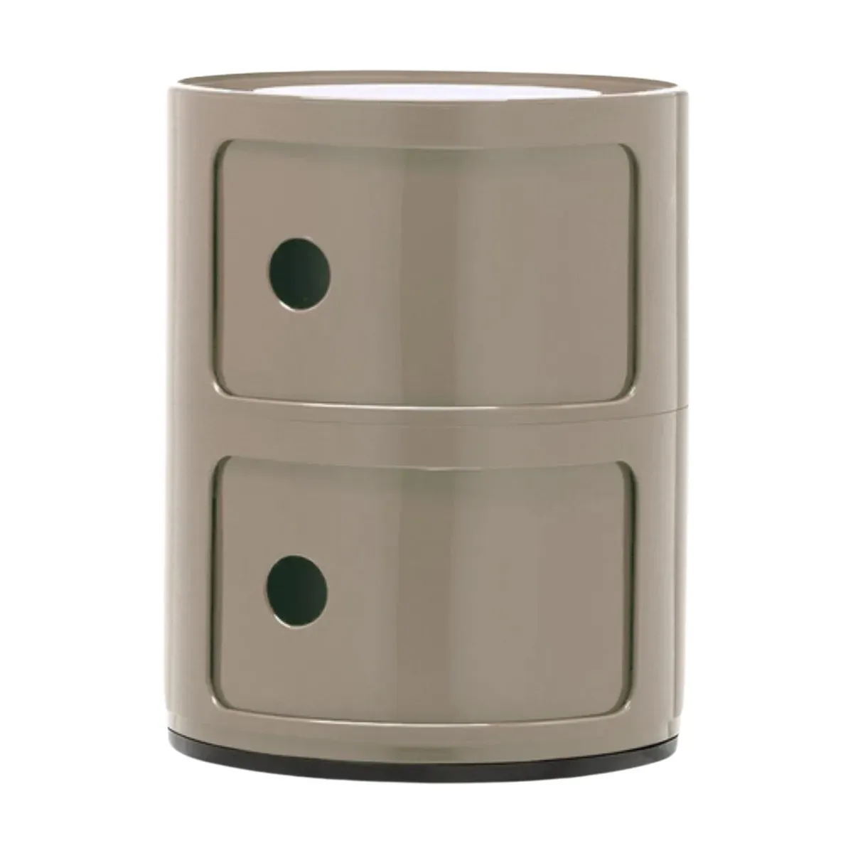 Table de chevet dove grey 2 tiroirs Componibili - Kartell