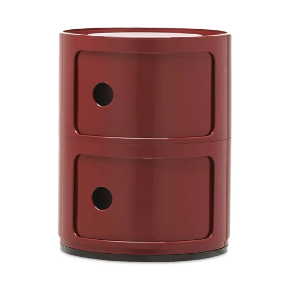 Table de chevet bordeaux 2 tiroirs Componibili - Kartell