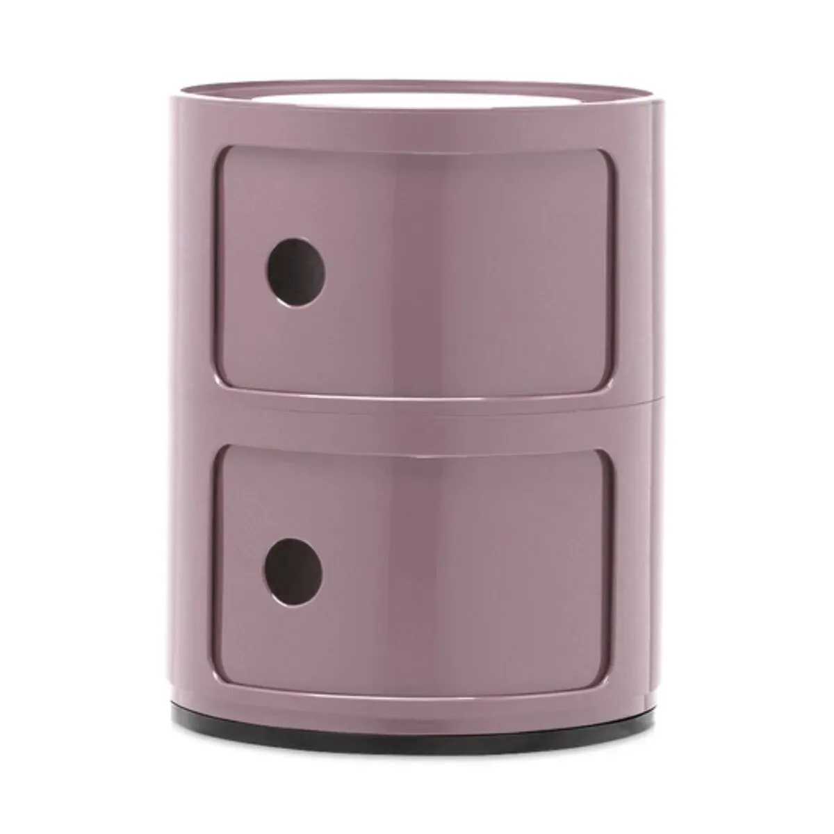 Table de chevet mauve 2 tiroirs Componibili - Kartell