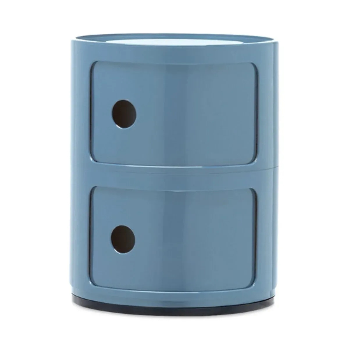 Table de chevet bleu clair azzuro 2 tiroirs Componibili - Kartell