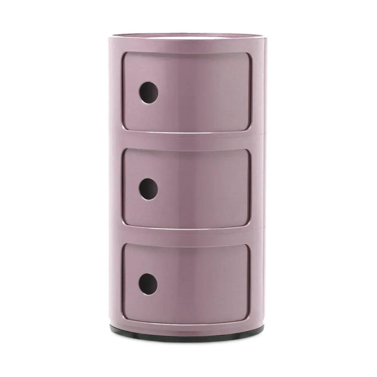 Table de chevet mauve 3 tiroirs Componibili - Kartell