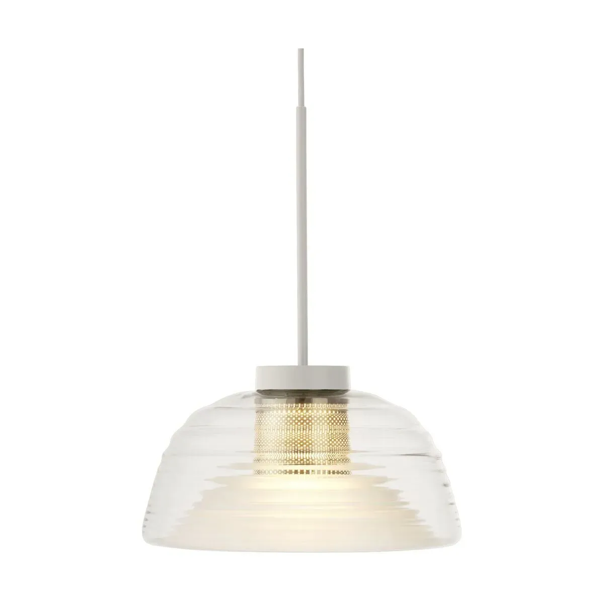 Suspension en verre soufflé et acier gris 37,5x51,5cm Two layers - Muuto