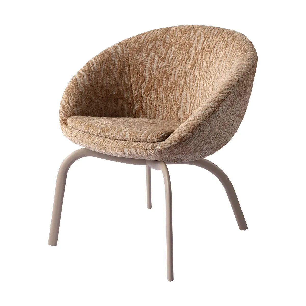 Chaise de salle à manger en acier et tissu 04 mura 192003 Harvey - Versmissen