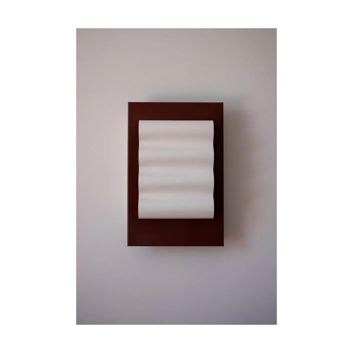 Applique murale rectangulaire en papier et aluminium brun-rouge 35x24cm Frame - Viola