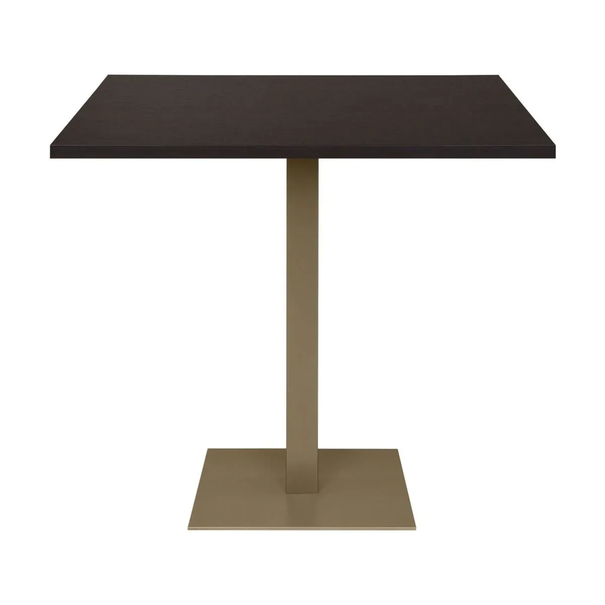 Table à manger en stratifié wengué et acier bronze clair 110x70cm Elliot - Versmissen