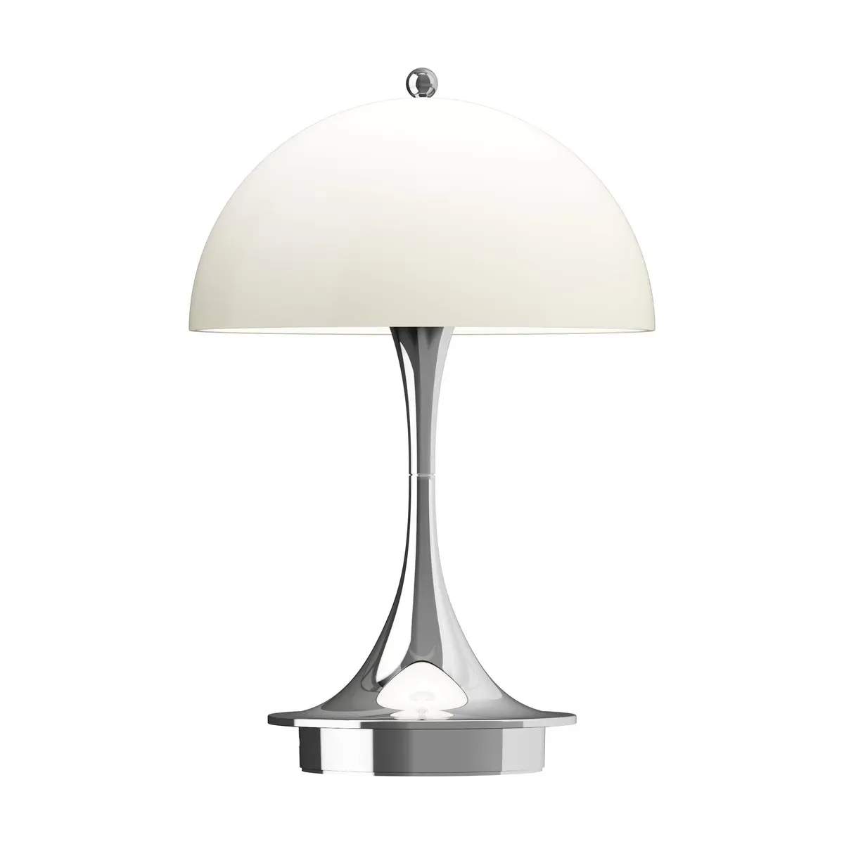 Lampe portable chromée et beige Panthella 160 Portable V3 - Louis Poulsen