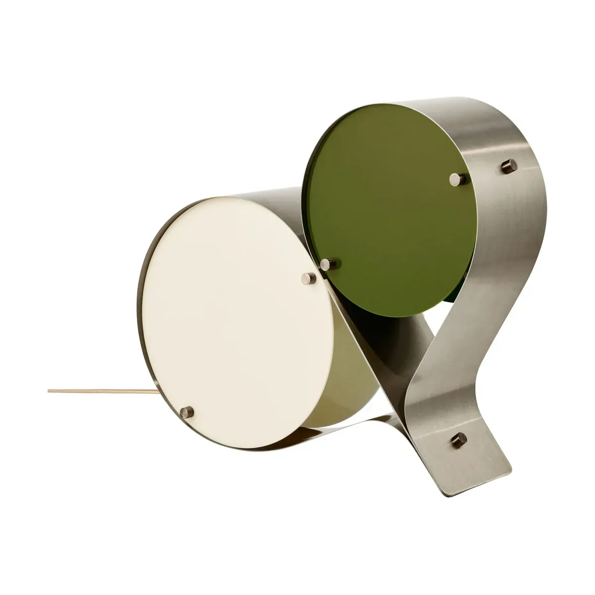 Lampe de table olive et ivoire Coppia - Gubi