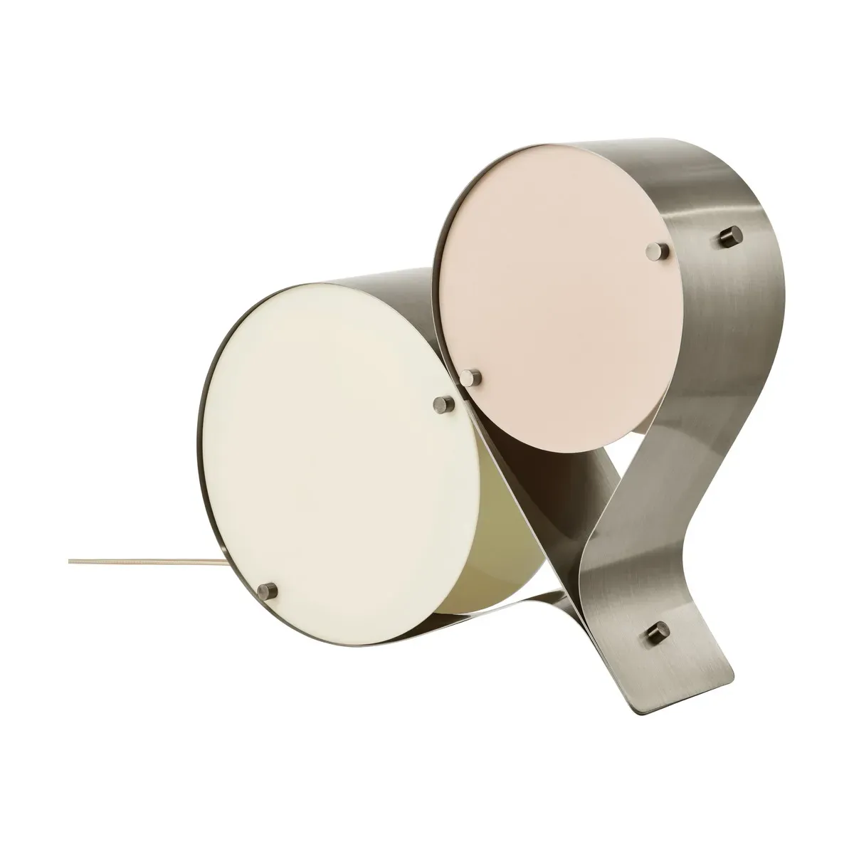 Lampe de table rose et ivoire Coppia - Gubi