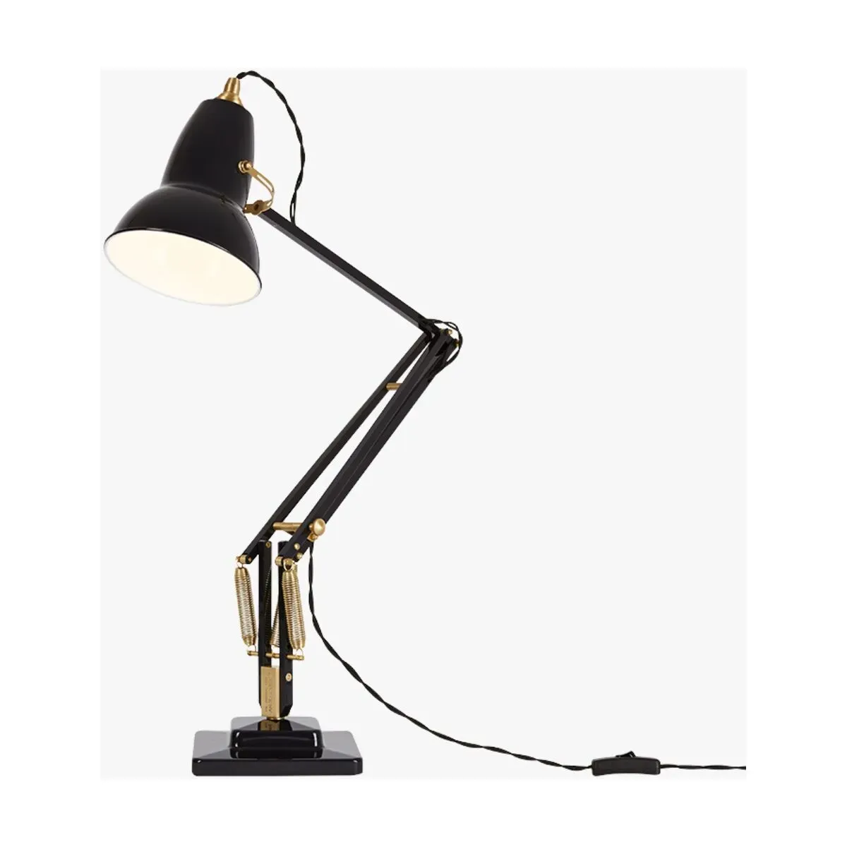 Lampe de bureau en aluminium noire et finition doré 72x90cm Original 1227 - Anglepois