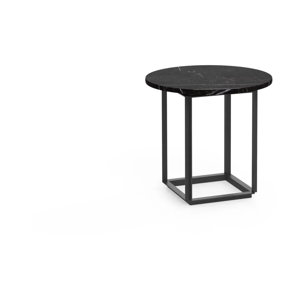 Table d'appoint en marbre noir 50cm Florence - New Works