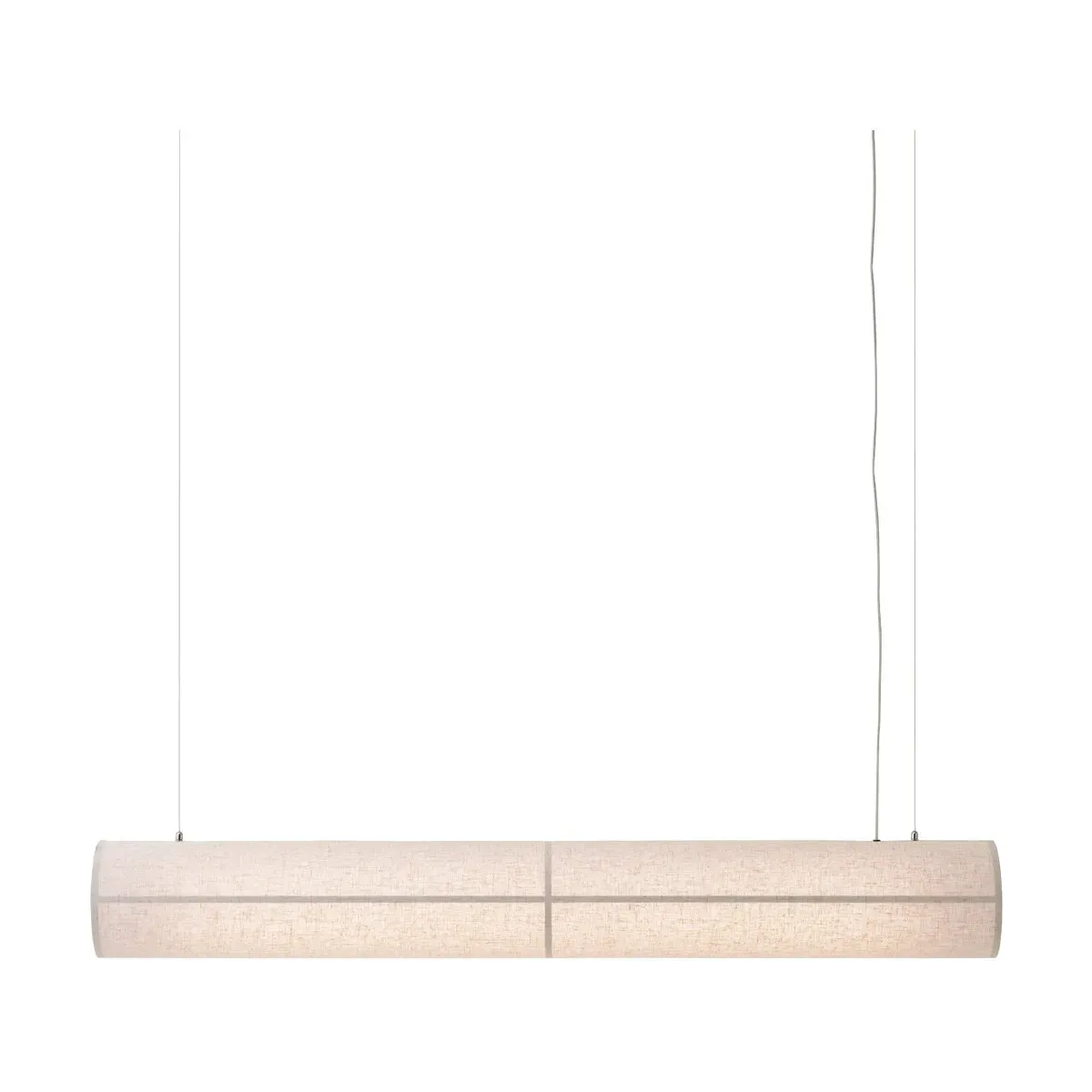 Suspension linéaire en acier et lin naturel 140cm Hashira - Audo