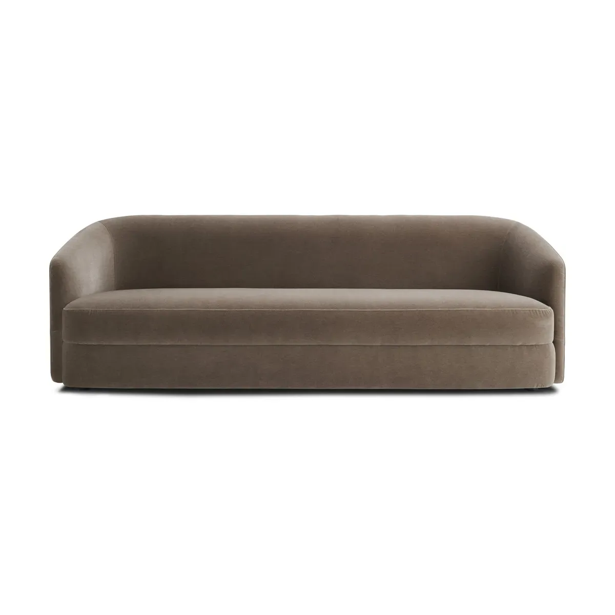 Canapé droit 3 places rembourré barnum marron 220cm Covent - New Works