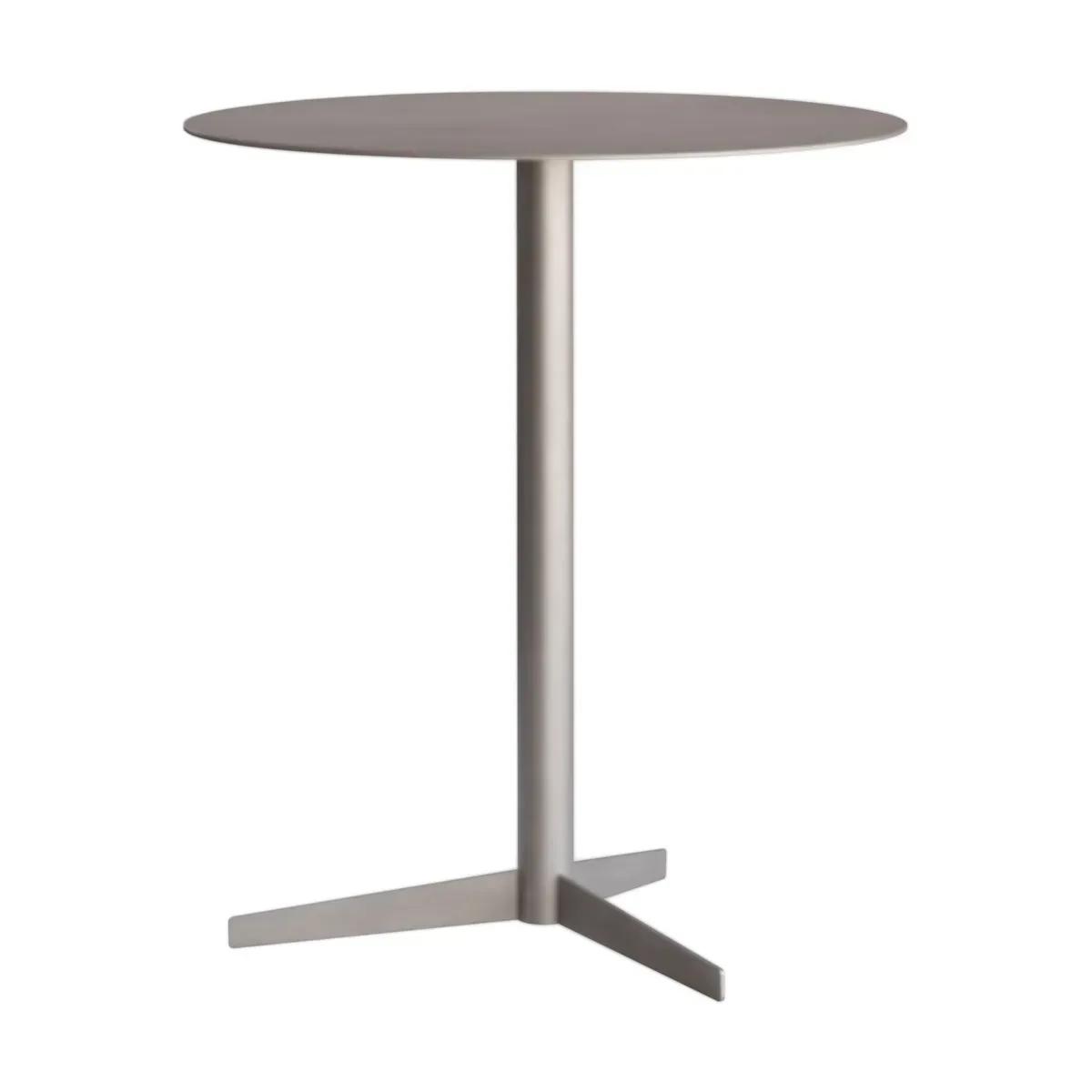 Table ronde en acier inoxydable mat 65x75cm Isla x Paul Delrez - Koge Design