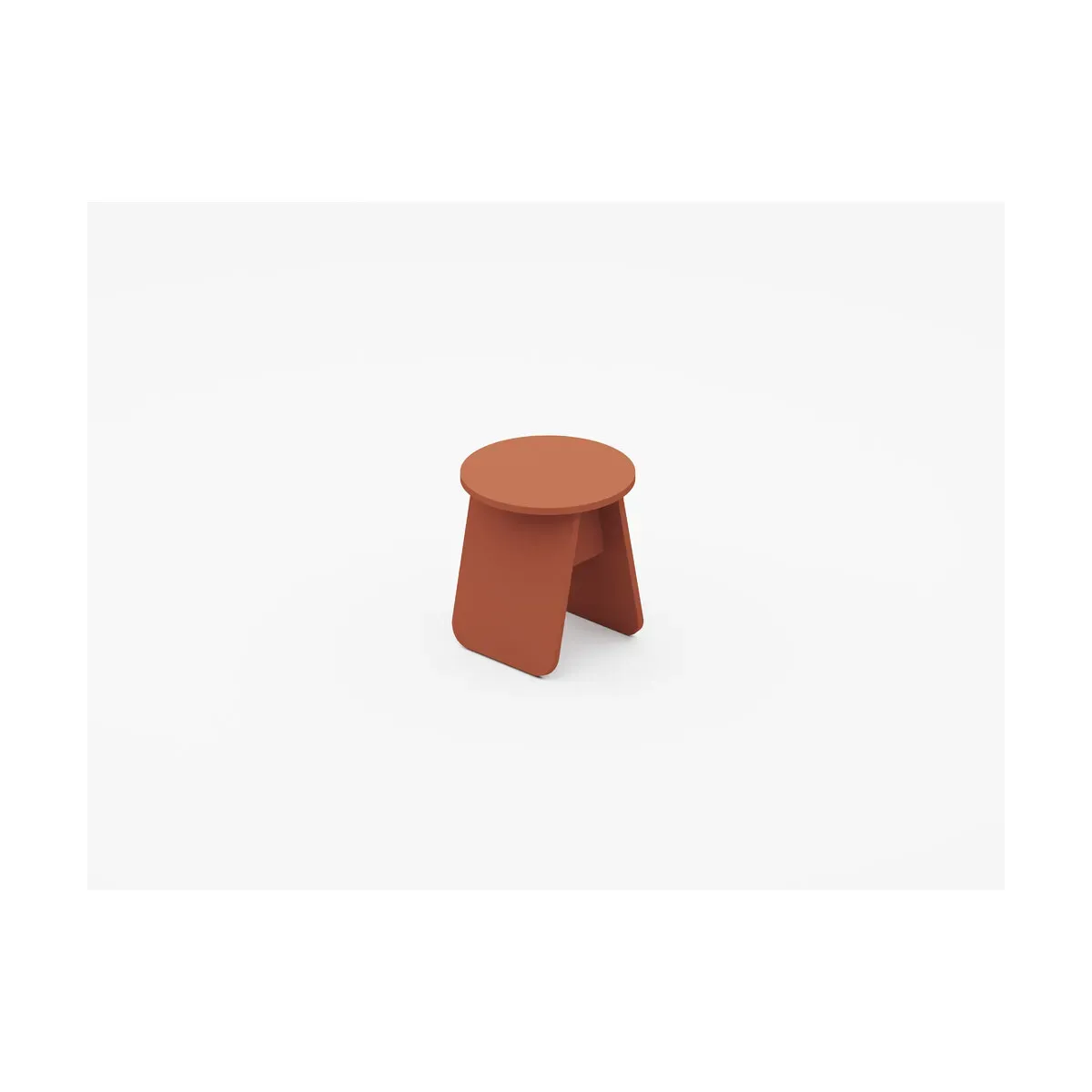 Table d'appoint ronde en bois de chêne terracotta 40x43cm Momoko - EMKO