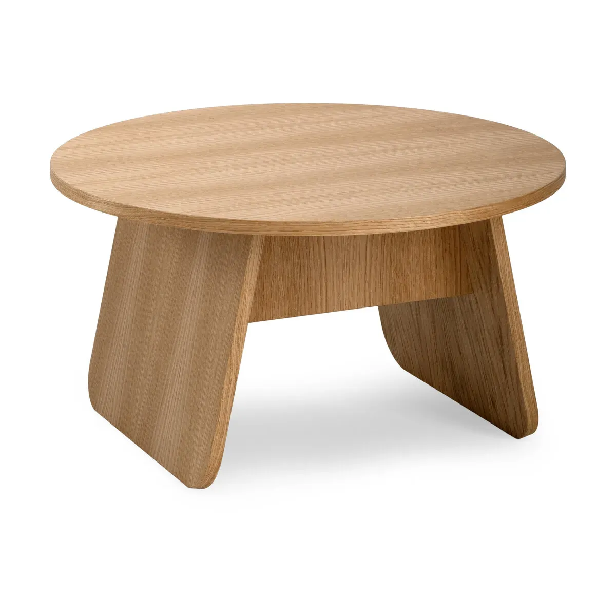 Table basse ronde en bois de chêne huilé 71x38cm Momoko - EMKO