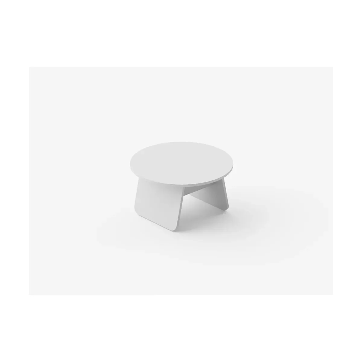 Table basse ronde en bois de chêne blanc 71x38cm Momoko - EMKO